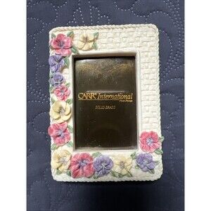 CARR International Resin Floral Photo Frame 3.5"x 5" Freestanding Easel Vintage